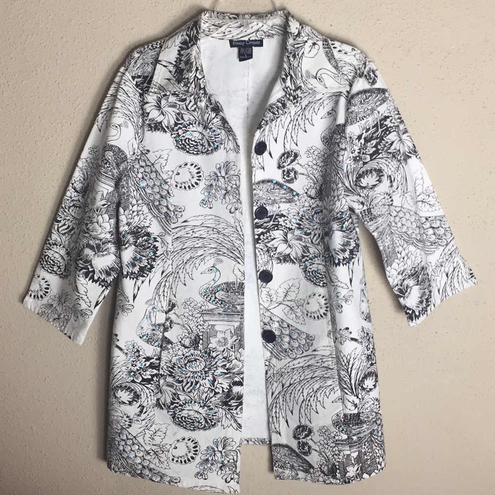 Gaudy Couture Beaded Peacock Jacket Lightweight